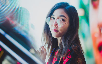 Portrait of beautiful young woman