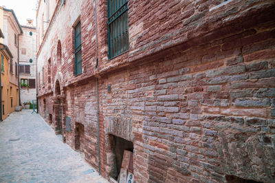 View of the beautiful medieval village of grottammare alta italy