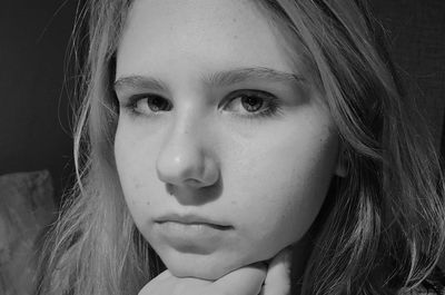 Close-up portrait of young woman