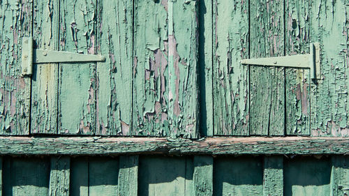 Full frame shot of old closed door