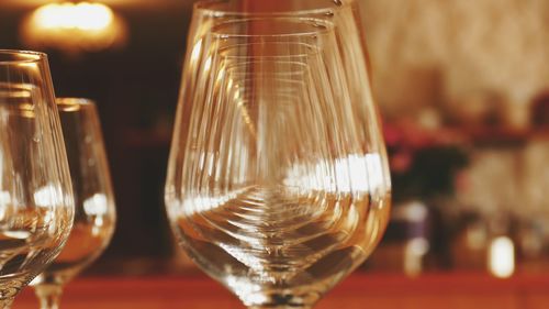 Close-up of glass on table