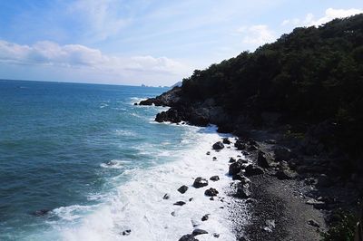 Scenic view of sea against sky