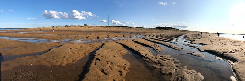 Panoramic view of beach against sky