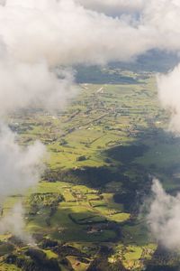 Aerial view of rural landscape