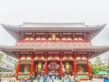 Low angle view of temple