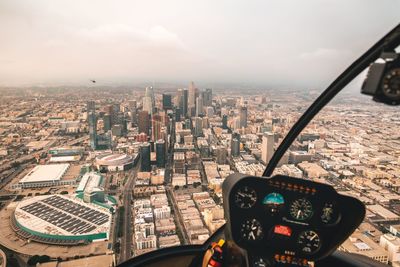 Aerial view of buildings in city