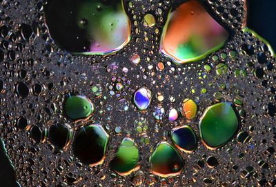 Close-up of bubbles in water