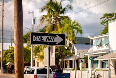 One way street in key west