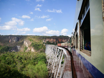 Panoramic view of bridge against sky