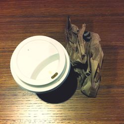 Directly above shot of wooden object