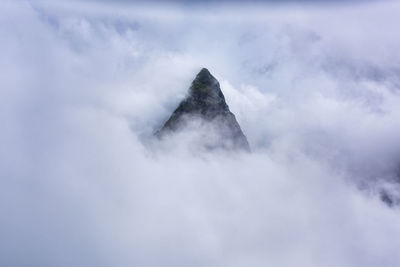 Scenic view of mountain and cloudscape