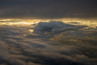 Aerial view of cloudscape