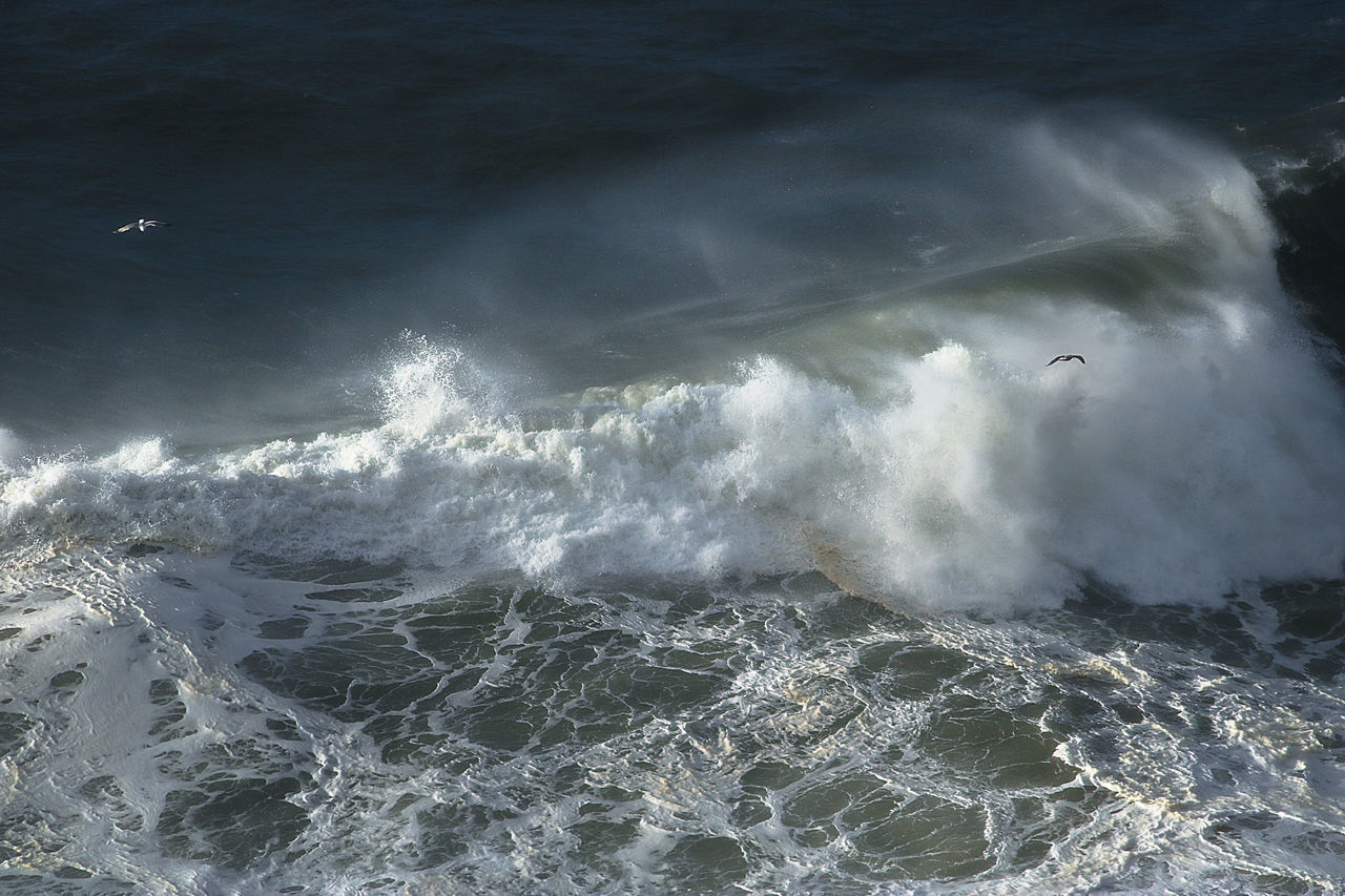 WAVES SPLASHING IN SEA