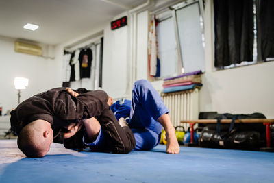 Man lying on floor