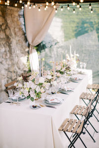 Place setting on table