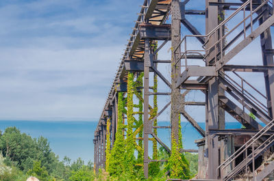 Low angle view of bridge against sky