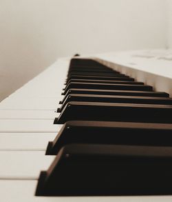 Close-up of piano keys