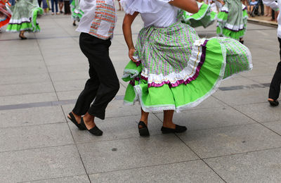 Low section of people dancing