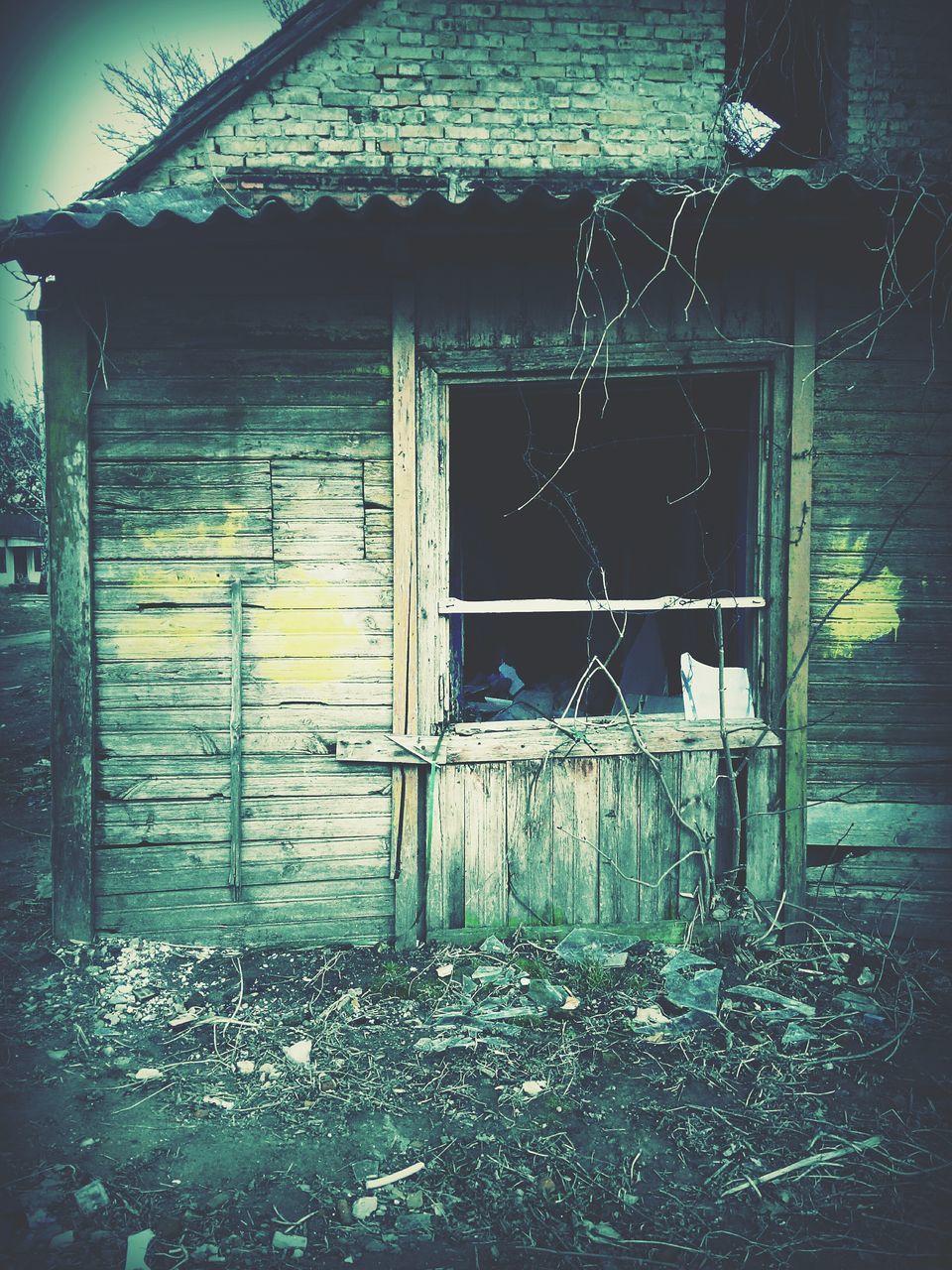 built structure, architecture, building exterior, house, window, abandoned, door, obsolete, closed, damaged, old, wood - material, run-down, deterioration, weathered, bad condition, residential structure, day, broken, entrance