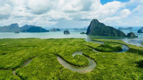 Scenic view of sea against sky