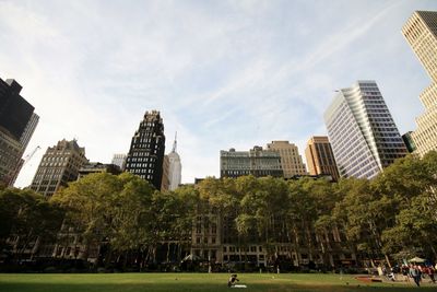 Buildings in park