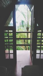 View of house through window