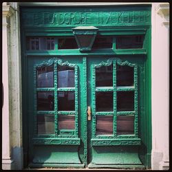 Closed window of house