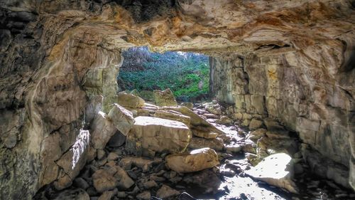 Rock formations in cave