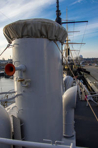 Sailboat in sea against sky