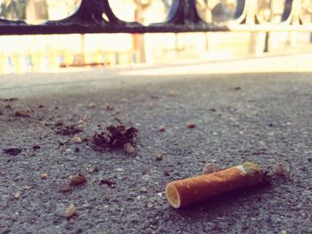Close-up of cigarette smoking