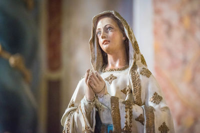 Statue of virgin mary in church