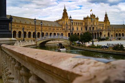 View of historic building against cloudy sky