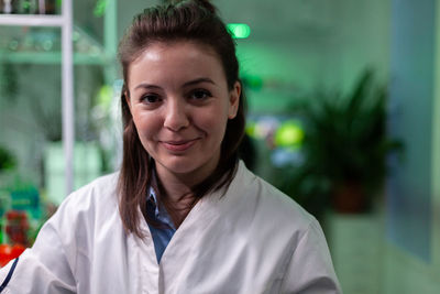 Portrait of smiling scientist at laboratory