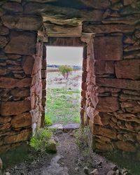 Stone wall of old building