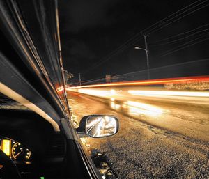 Traffic on road at night