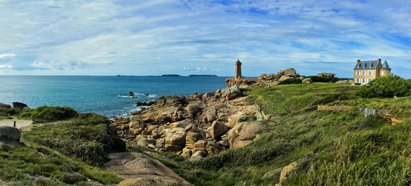 Panoramic shot of sea against sky