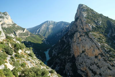 A view of the verdon canyon in france