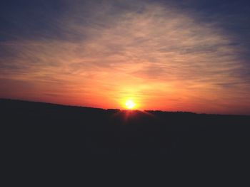 Sunset over landscape