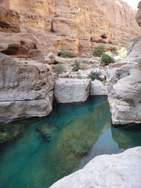High angle view of lake