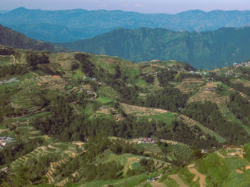 High angle view of landscape against sky