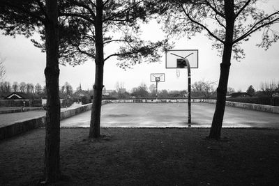 View of basketball hoop against sky