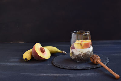 Close-up of drink on table