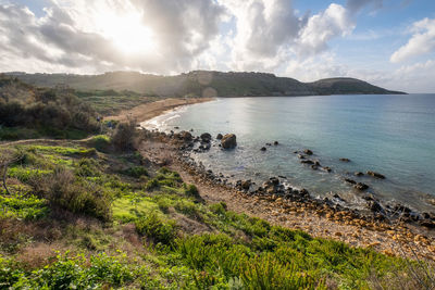 Panoramic view of sea against sky