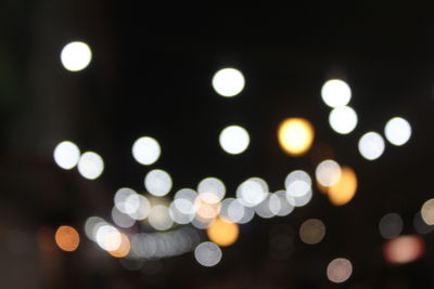 Defocused image of illuminated lights