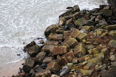 Pebbles on shore