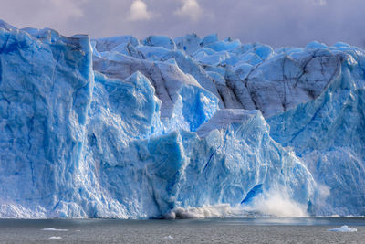 Scenic view of frozen against sky