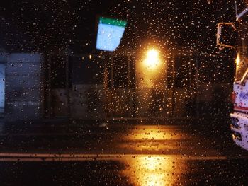 View of illuminated lights at night