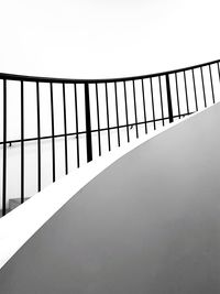 Low angle view of staircase against sky