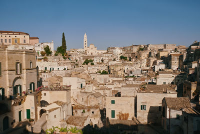 Old town of matera, basilikata, south italy, during summertime. unesco world heritage