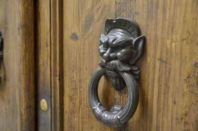 Close-up of door knocker